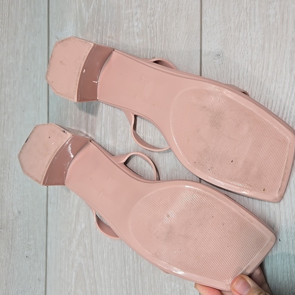 Jeffrey Campbell Women's Pink Block Heel Sandals Square Toe Shoes Sz 9 - Picture 10 of 11